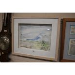 Jacqueline Kesses, pencil signed watercolour lands