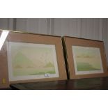 A pair of pencil signed limited edition prints ent