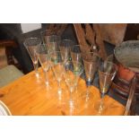 A set of six recycled drinking glasses and four ot