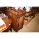 A Victorian mahogany pedestal sideboard fitted wit