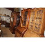 A George III mahogany and boxwood strung bureau bo