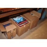 Three boxes of books