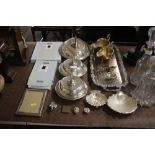 A quantity of various silver platedware to include