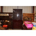 A 19th Century mahogany bureau bookcase fitted fou