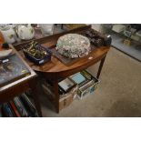 A 19th Century mahogany D end table