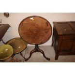 A Georgian mahogany tilt top occasional tripod tab