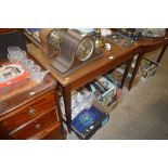 A mahogany oblong hall table