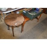 An oak barley twist table; and an oblong coffee ta