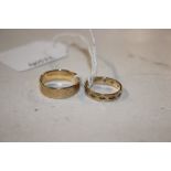 A 9ct gold diamond set eternity ring; and a 9ct go