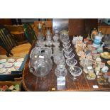 A quantity of glassware to include and biscuit bar