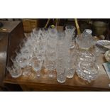 A quantity of various good quality cut glass drink