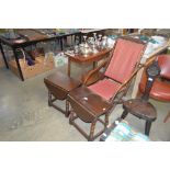 A pair of oak drop leaf tables; together with fold