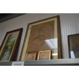 Two landscape studies and a gilt picture frame