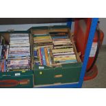 A box of various books