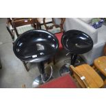 A pair of kitchen high stools