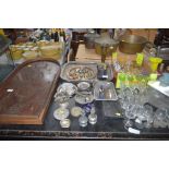 A quantity of mostly silver plated items