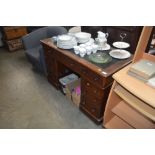 A Victorian leather inset writing desk