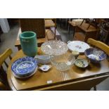 A quantity of china and glass ware to include glas