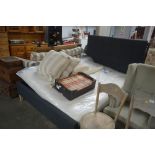 A bed frame and Futon mattress