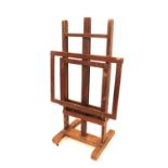 An early 20th century wooden artists easel