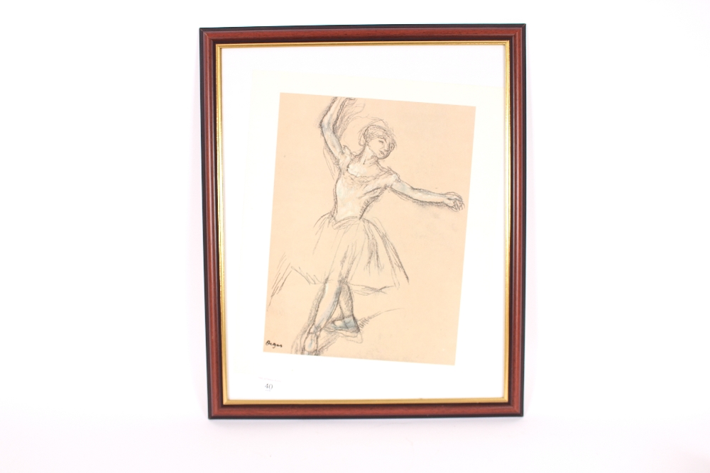 After Degas, study of a ballerina