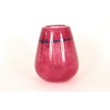 An unusual Art Deco heavily cased vase in pink and