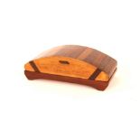 An Art Deco specimen wood folding trinket box, 29cm