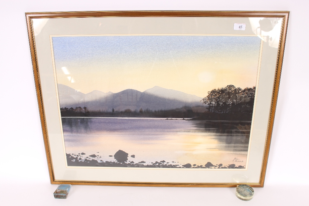 Jim Ridout, study of Derwent Water, signed waterco