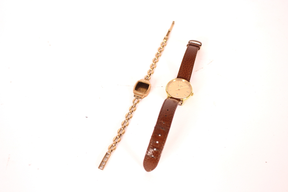 A ladies Tissot wrist watch; and an 9ct gold watc