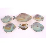 A Shorter & Son Ltd glazed pottery fish set