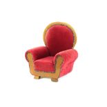 A miniature French deep seated armchair, in the Ar