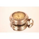 A continental white metal cased pocket watch with