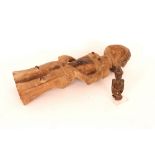 An unusual vintage African tribal carving, 46cm hi