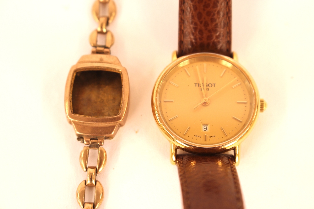 A ladies Tissot wrist watch; and an 9ct gold watc - Image 2 of 2