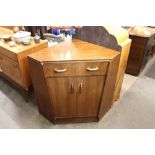 A G-plan corner secretaire, the writing drawer abo