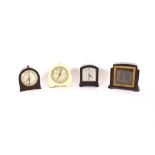 Four Art Deco design Bakelite cased mantel clocks