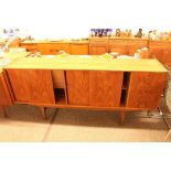 A teak G-plan design sideboard, interior shelves e