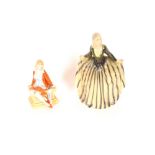 A china figure of a lady in crinoline dress 28cm; and a