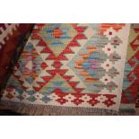 An approx. 4' x 2'82 vegetable dye Chobi Kelim rug