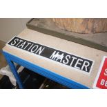 A reproduction Station Master sign (184)