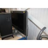 A Panasonic Viera flat screen television with remo