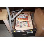 A box of Beano comics