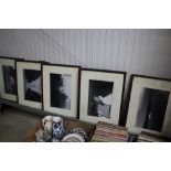 Five framed and glazed photographic prints