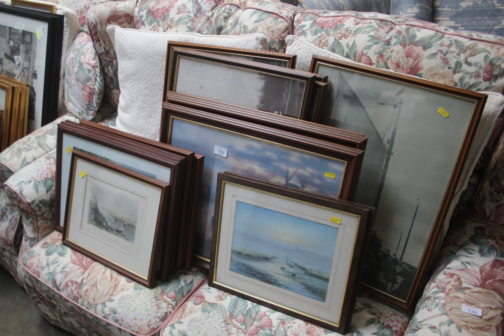 Six framed prints