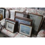 Six framed prints