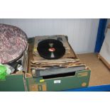 A box of various records