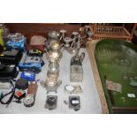 A quantity of various silver plated items