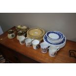 A storage box and cover; Kiln craft plates; commem