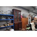 A Victorian mahogany bookcase fitted single frieze