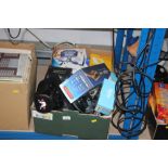 A box of various electrical sundry items